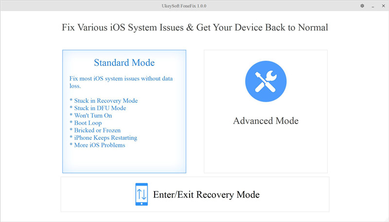 Step 1. Choose a repair mode