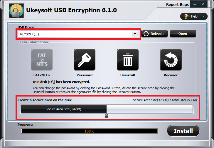USB Encryption Step 2