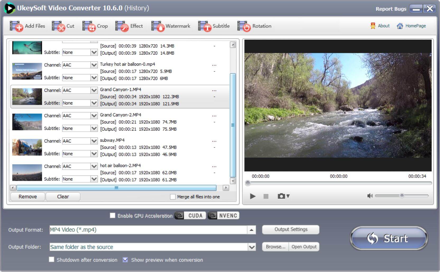 Choose H.264 files