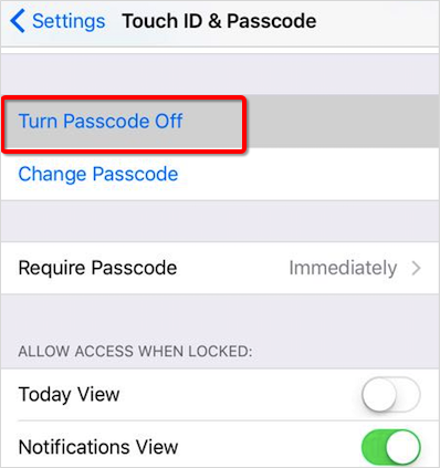 turn off lock screen with password