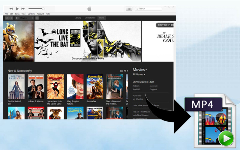 convert itunes purchased and rented movies