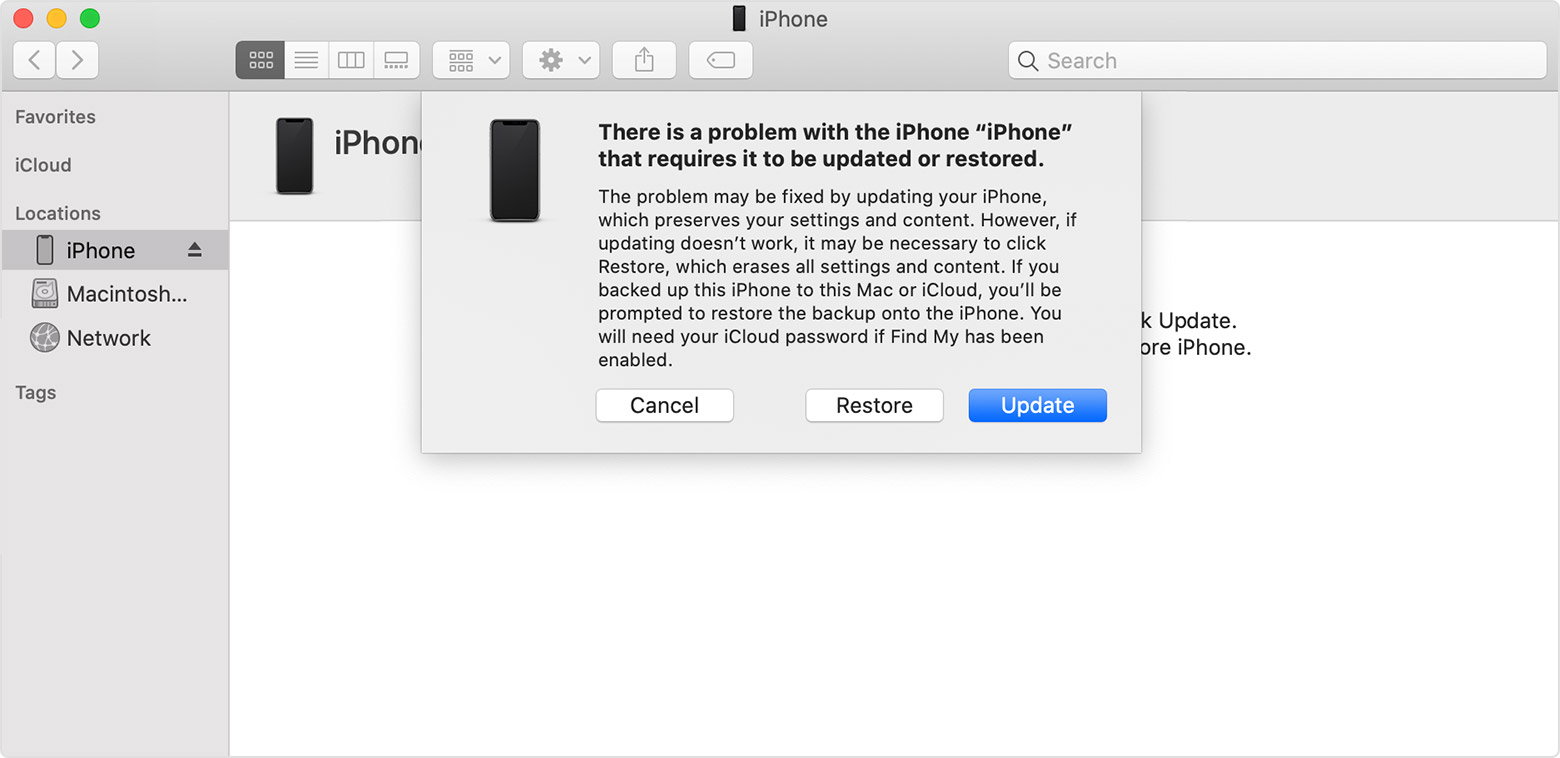 restore iphone with itunes