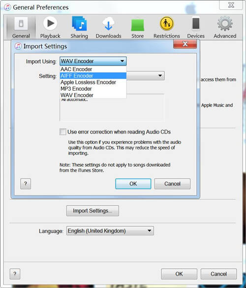 iTunes Support Audio Formats