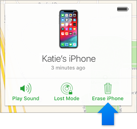erase iphone icloud