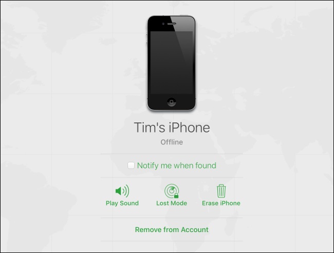 remove iPhone on iCloud