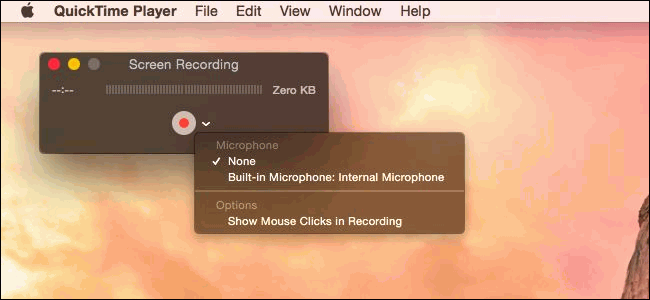 start recording a window on mac