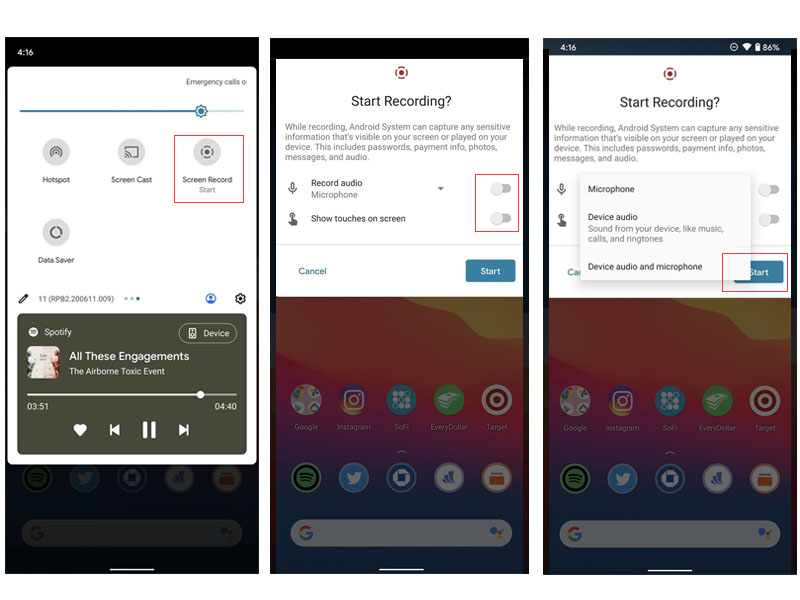 record netflix on android