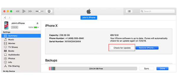 update iphone to ios 17.2 in itunes
