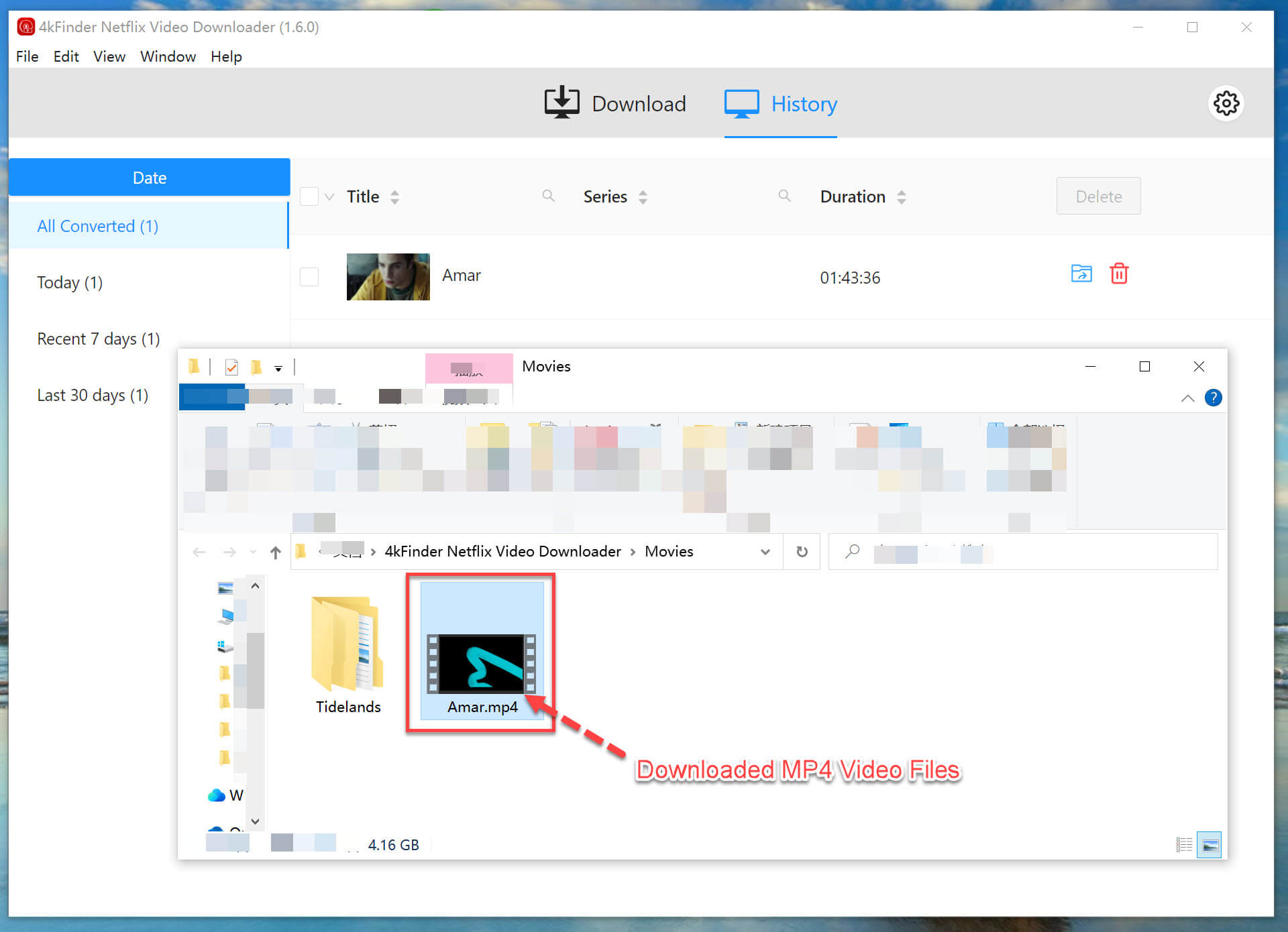 get the downloaded files