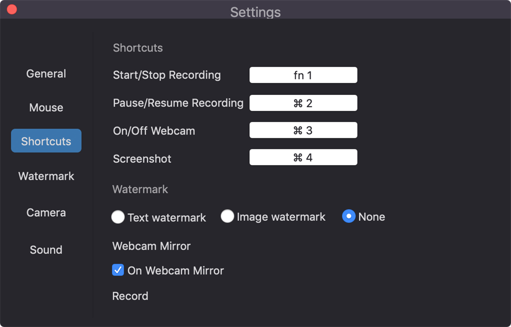 Shortcuts