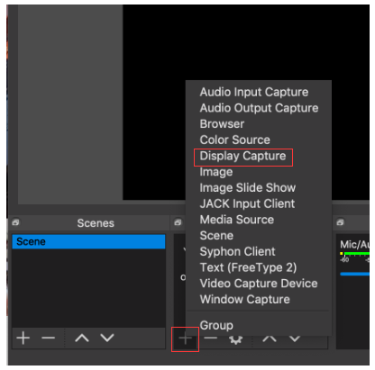 add source on OBS Mac