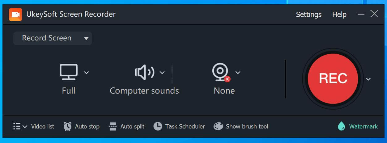 Screen Recorder interface